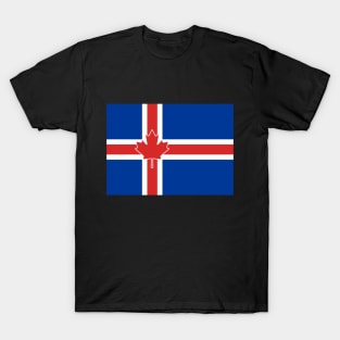 Iceland - Canada Flag Mashup T-Shirt